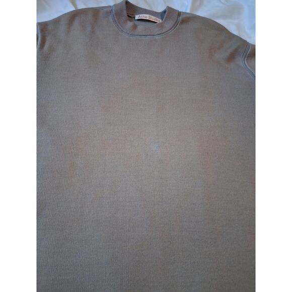 Acne Studio Women's XXL Quiet Luxury Wool Blend Minimalist Boxy Preppy Sweater - Picture 11 of 13